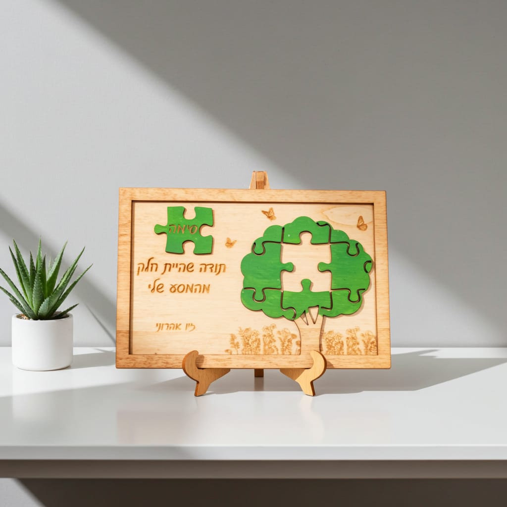 תמונת עץ "תודה שהיית חלק מהמסע שלי"