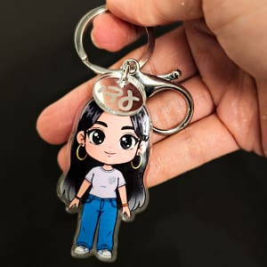 מחזיק מפתחות בעיצוב אישי בסגנון Chibi קוואי